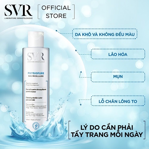 Nước Tẩy Trang SVR Physiopure Eau Micellaire 75ml – 200ml