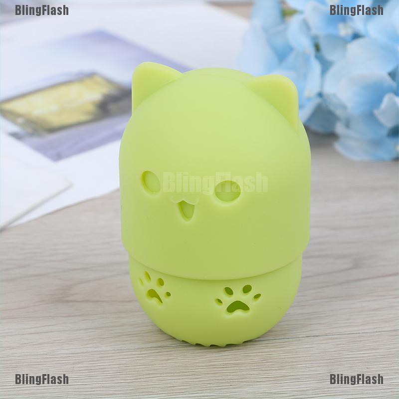 (hàng Mới Về) Hộp Đựng Mút Trang Điểm Bằng Silicon Mềm Hình Quả Trứng Giá Đỡ | BigBuy360 - bigbuy360.vn