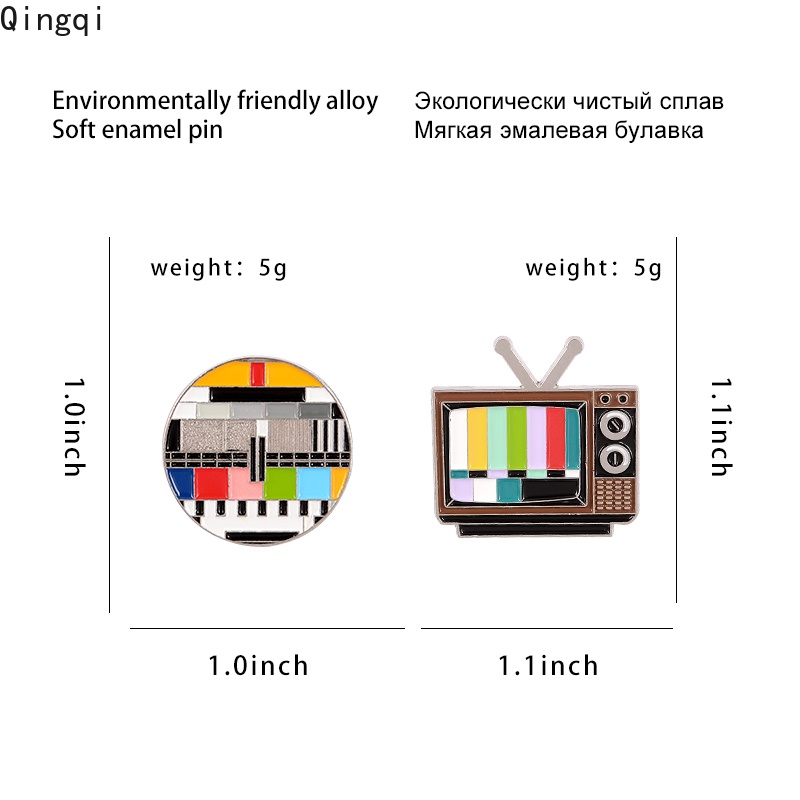 Ghim cài áo MISS ZOE/cổ áo/áo khoác denim tráng men hình TV cổ hoạt hình ngộ nghĩnh cho bạn bè