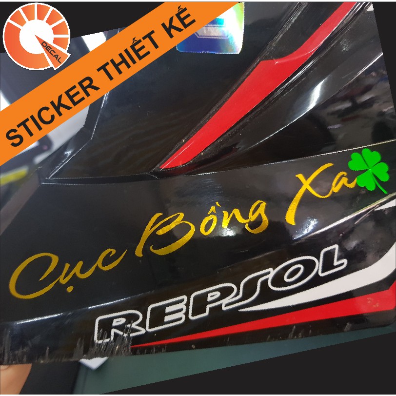 Sticker chrome vàng chữ ký theo yêu cầu