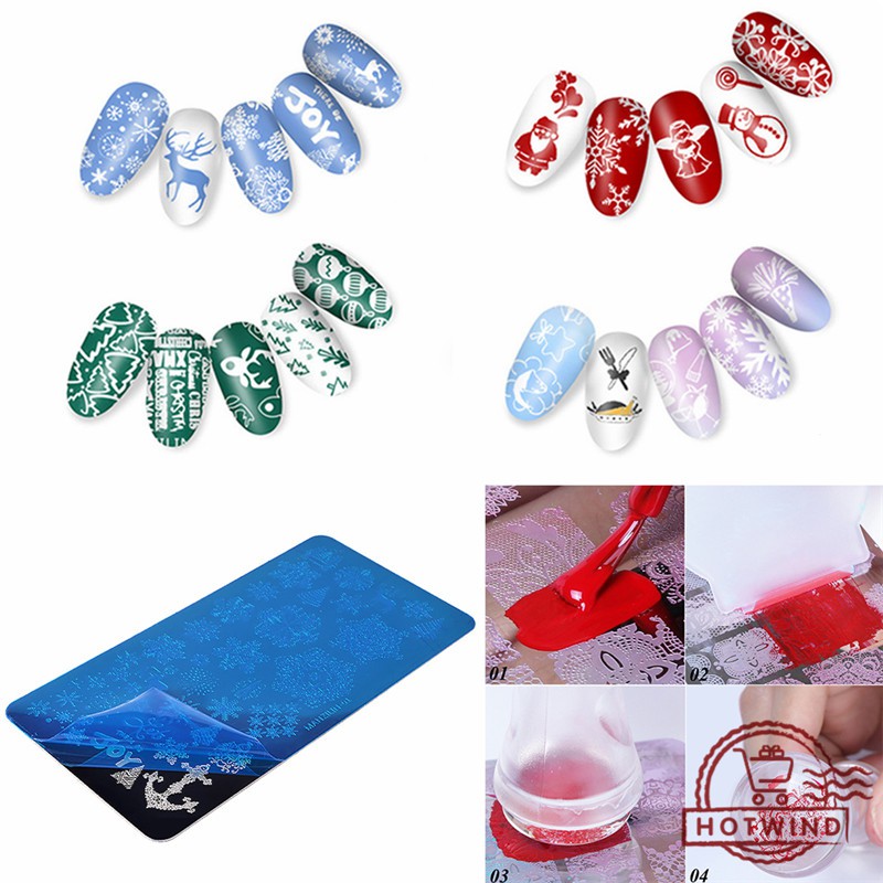 [Hàng mới về] Khuôn trang trí móng tay chủ đề giáng sinh