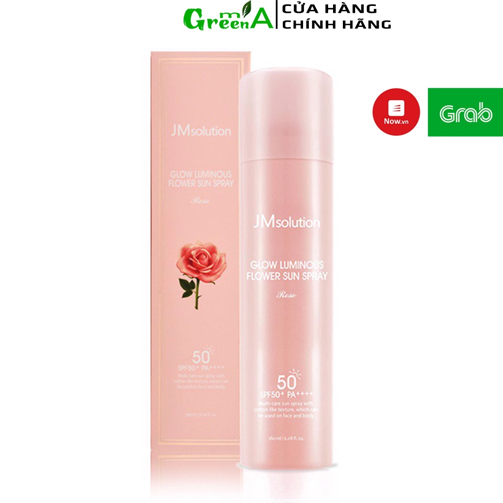 JMSOLUTION Xịt Chống Nắng Hoa Hồng JM Solution Glow Luminous SPF50+PA++180ml [NHẬP KHẨU CHÍNH HÃNG]