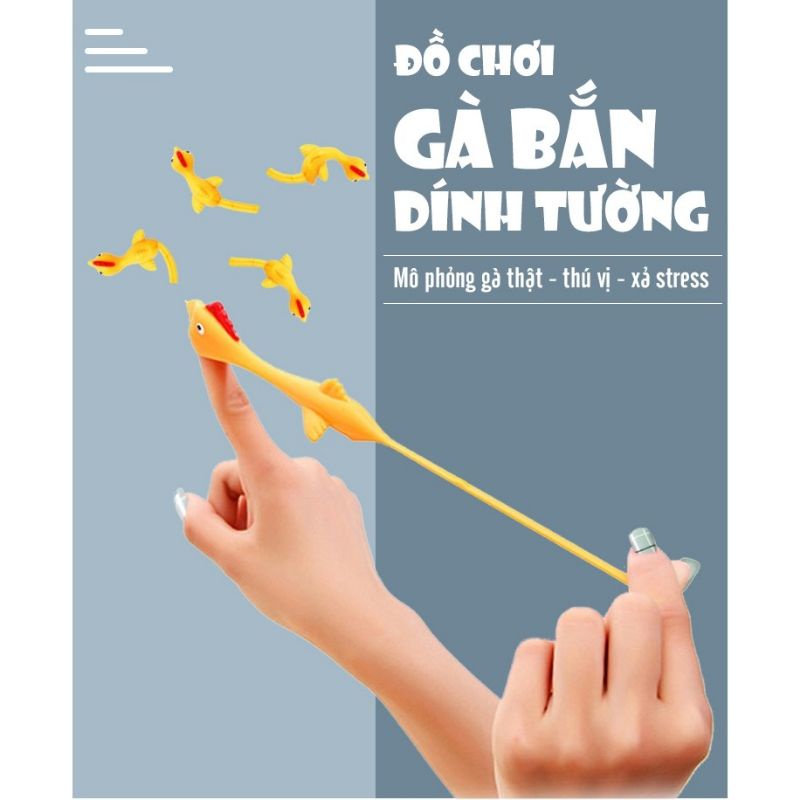 Gà bay cao su dính tường vui nhộn