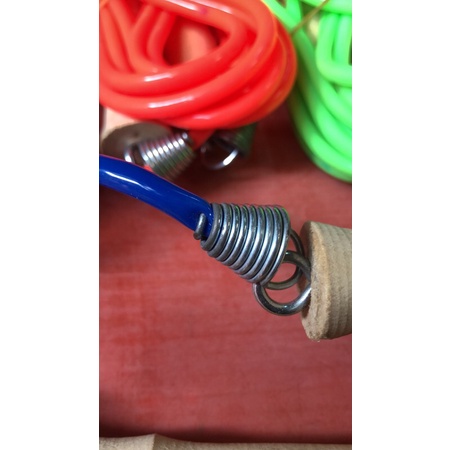 Dây nhảy 1m9 jump rope dây nhảy thể thao nhảy dây tây cầm gỗ khớp nối lò xo dây nhảy thể dục