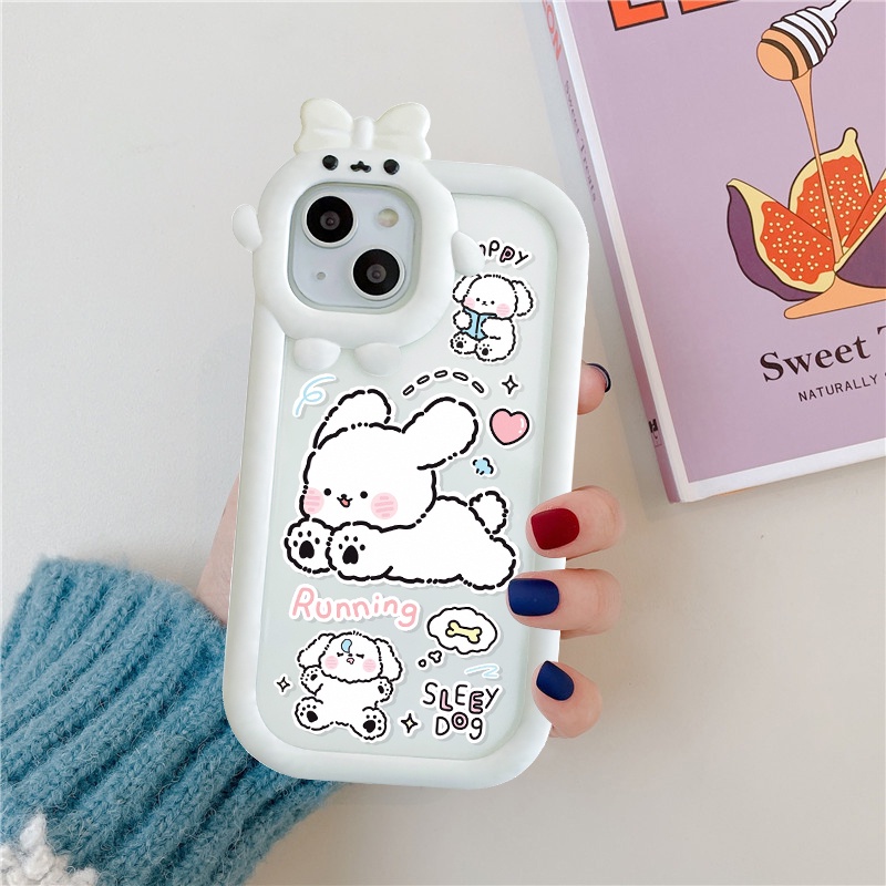 Ốp lưng iphone nơ camera hình vuông puppy run 6/6splus/7/7plus/8/8plus/x/xr/xs/11/12/13/pro/max/plus/promax-Awifi M5-5