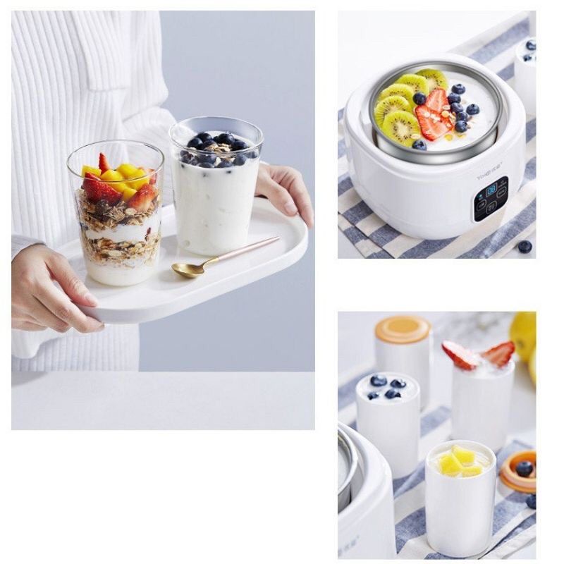 Máy làm sữa chua Lock &amp; Lock Yogurt Maker 1L, 220V, 50Hz, 15W - Màu trắng EJY211