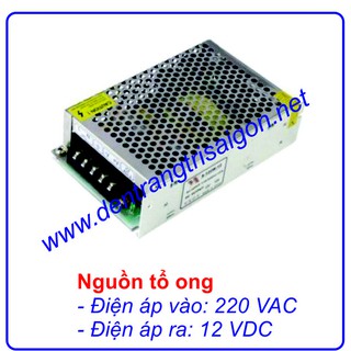 Bộ nguồn vỏ tổ ong 12V 10A, dùng cho led cuộn , led thanh ...