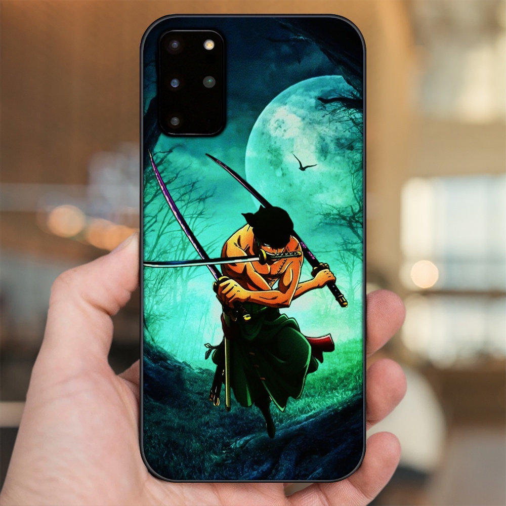 Ốp lưng Samsung S20 Plus viền đen in hình Zoro One Piece