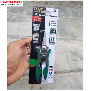 Kéo Cắt Cành 6 inch (150mm) Mỏ Nhọn, Cán Xanh TOP VGP-0611G