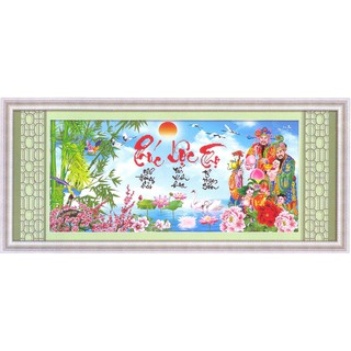 Tranh Thêu Chữ Thập 3D Phúc Lộc Thọ 223079 (KHÁCH TỰ THÊU) KT:148X71CM