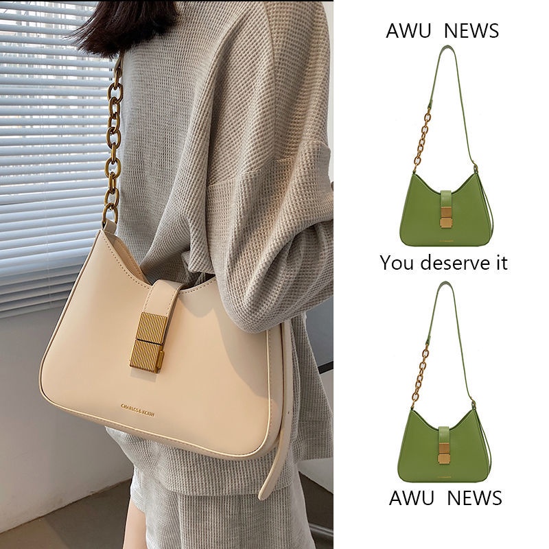 Underarm bag chain bag women's spring and summer 2022 new lock buckle shoulder high-end Western style all-match crossbody bagel bag
