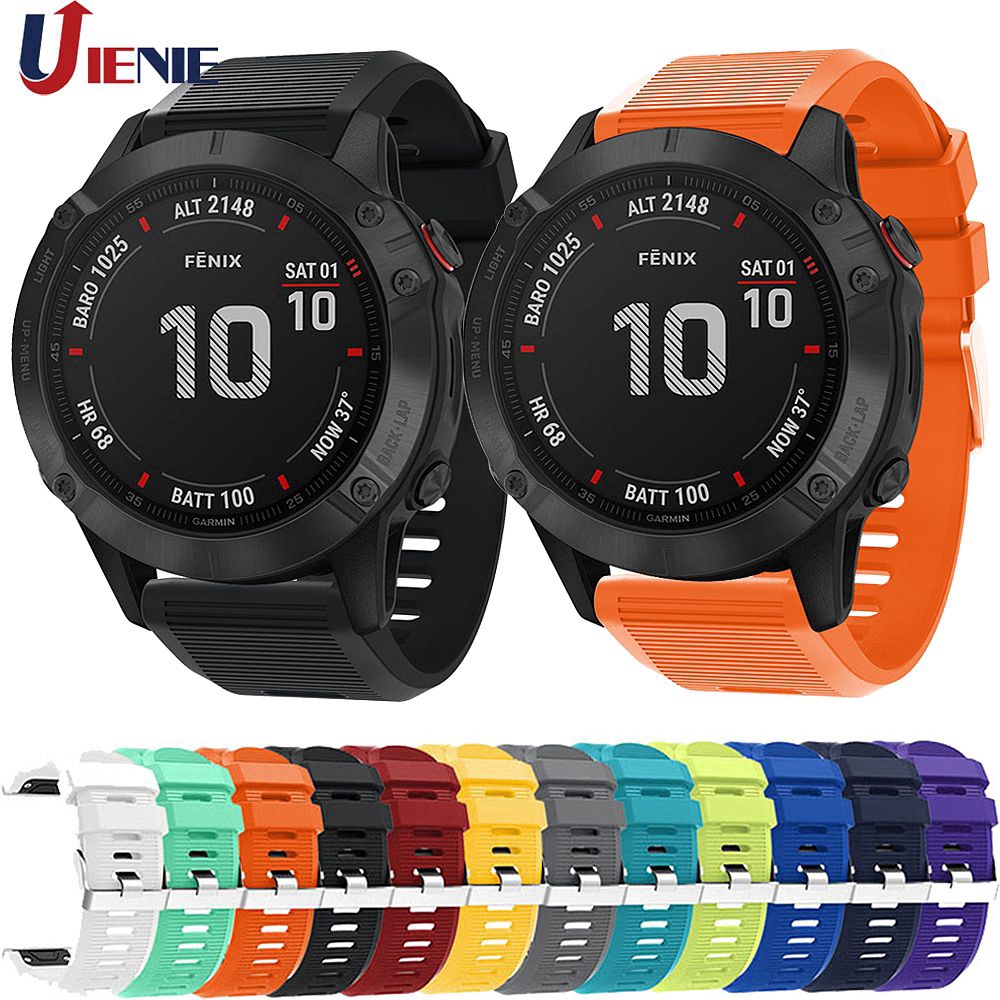 Dây đeo đồng hồ thay thế silicone 26mm cho Garmin Fenix 6X 5X 5X Plus/3/3HR/D2 Bravo