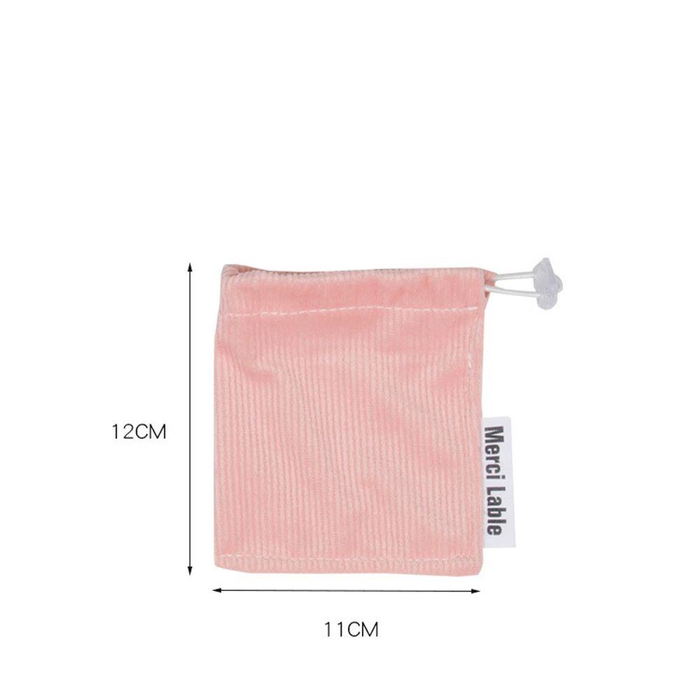 QQMALL Túi Đựng Son Môi Màu Trơn Bằng Nhung Thời Trang Tiện Dụng Khi Đi Du Lịch Ốp