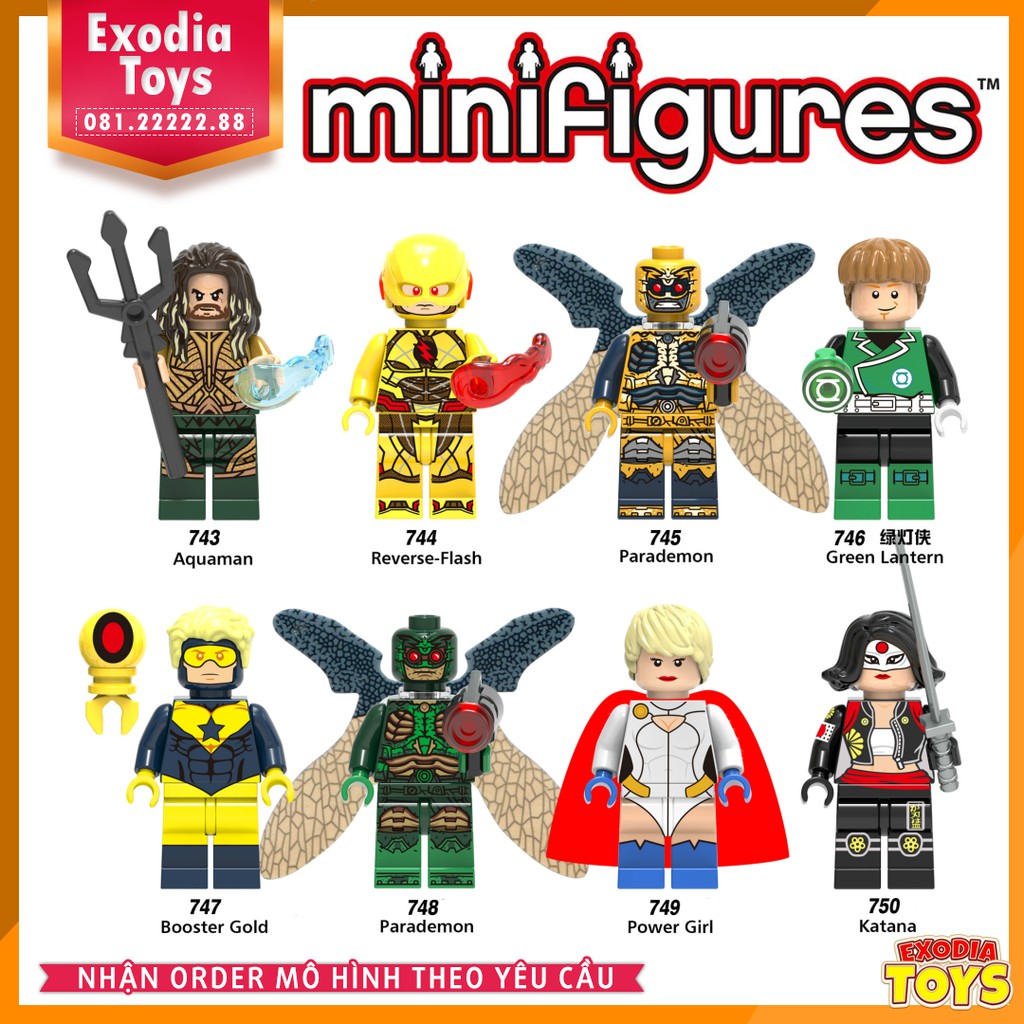 Xếp hình minifigure siêu anh hùng DC Comics Justice League : Liên Minh Công Lý - Đồ Chơi Lắp Ghép Sáng Tạo - X0177