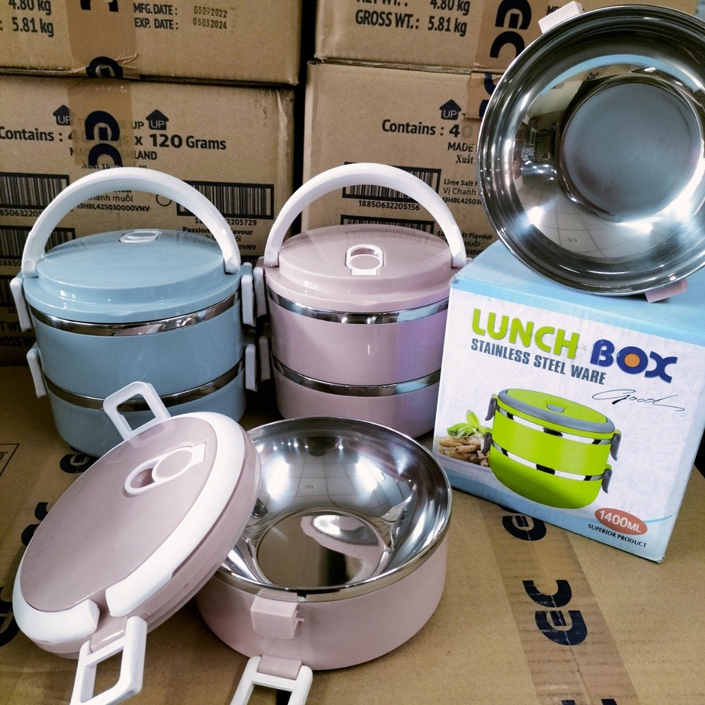 Hộp Đựng Cơm 2 Tầng Lỗi Inox Giữ Nhiệt Cực Tốt - Hộp Đựng Cơm Giữ Nhiệt Văn Phòng