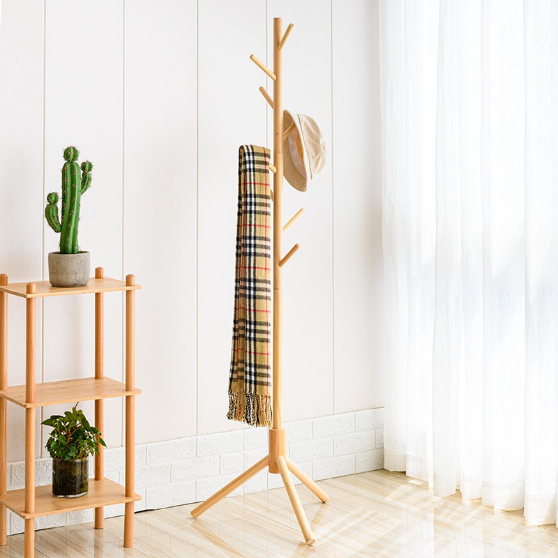 Cây Treo Quần Áo Đứng Bằng Gỗ Standing Hanger,Kệ Sào Treo Đồ Đứng Nội Thất Kiểu Hàn Lắp Ráp PAPAA.HOME