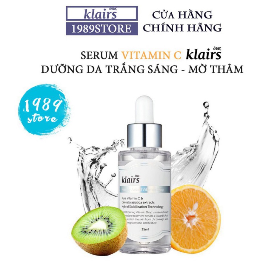 Serum Vitamin C Dưỡng Da Trắng Sáng - Mờ Thâm Dear Klairs Freshly Juiced Vitamin Drop - 1989Store Phân Phối Chính Hãng H