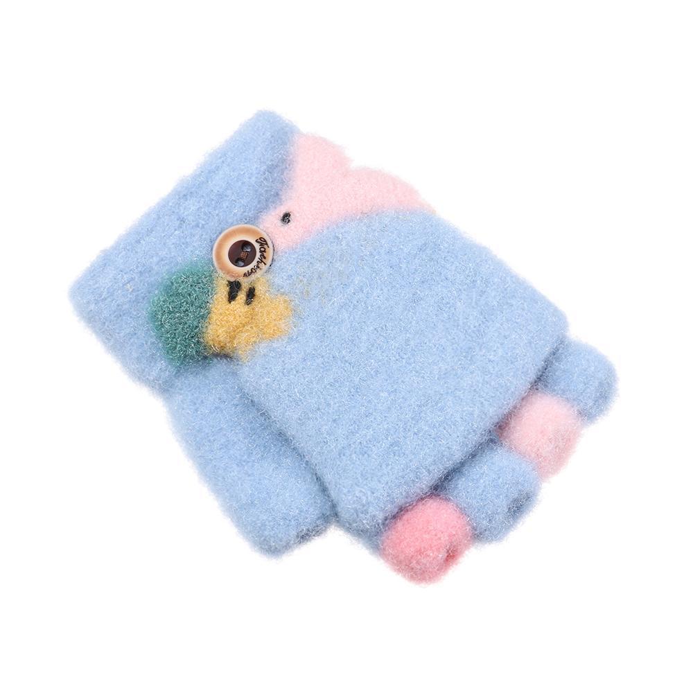 Găng Tay Nửa Ngón Hình Thú Dễ Thương Dày Dặn Ấm Áp MIHAN1