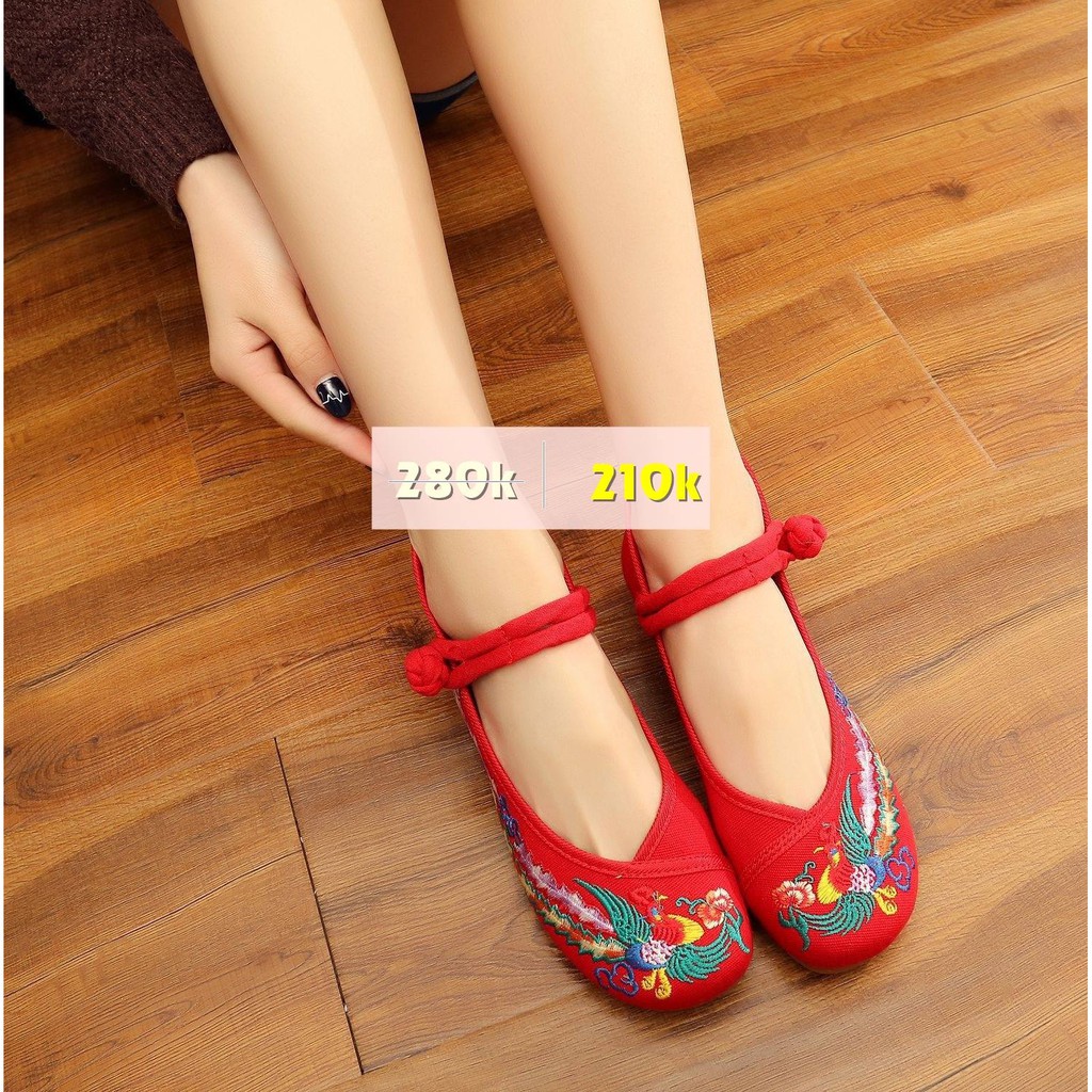 💥Hàng sẵn💥Giày Thêu Cổ Trang Trung Hoa mới nhất- giày thêu phượng