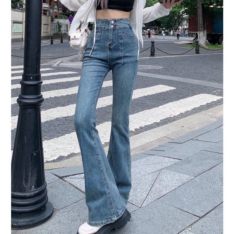 Quần Skinny Jeans Lưng Cao Thời Trang Cho Nữ
