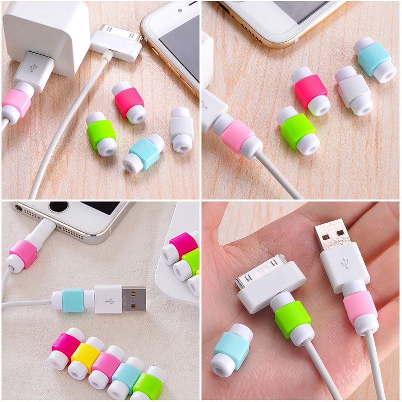 Vỏ bọc bảo vệ dây cáp sạc USB cỡ nhỏ nhiều màu sắc