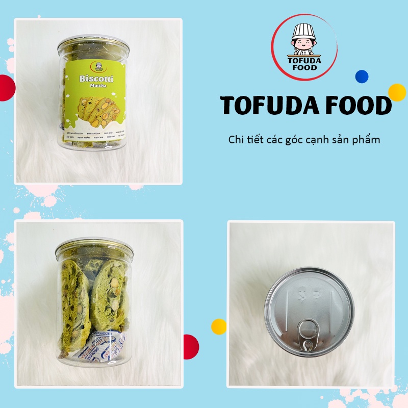 Bánh Biscotti nguyên cám ăn kiêng vị trà xanh tăng cơ dành cho người giảm cân, tiểu đường, eatclean TOFUDA BISMATCHA250 | BigBuy360 - bigbuy360.vn