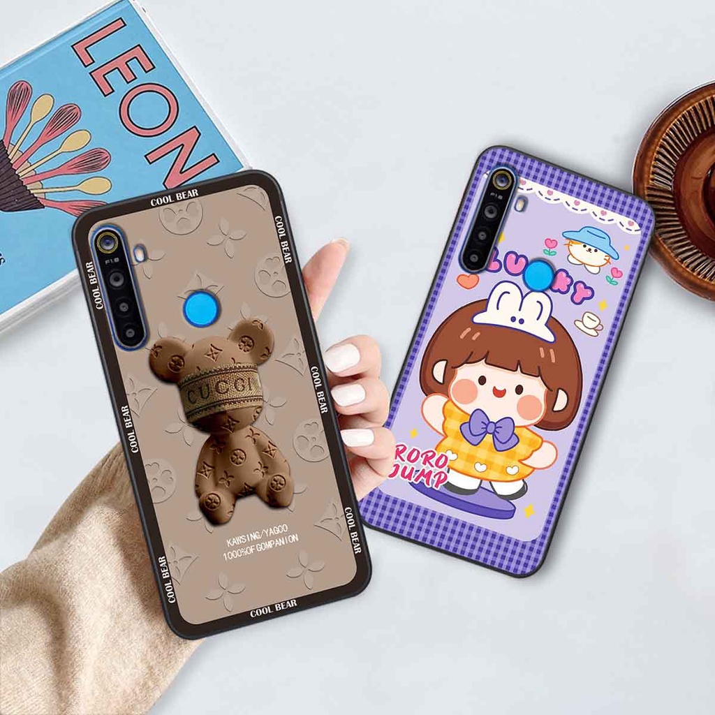 Ốp Realme 5 / 5 Pro / C3 bear brick, gấu đáng yêu, dễ thương