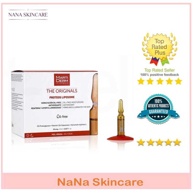 MartiDerm The Originals Proteos Liposome - tinh chất cô đặc Chống Oxy Hoá, Phục Hồi, Điều Tiết Bã Nhờn