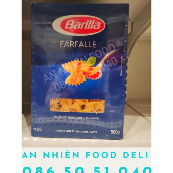 Mỳ Ý Barilla FARFALLE Mì Nui Hình Nơ No 65 Italia 500G