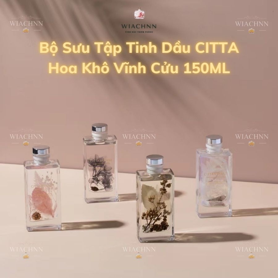 Tinh Dầu Thơm Phòng Hoa Khô CITTA 150ml Que Gỗ Tự Khuếch Tán Hương Khử Mùi Không Khí CTHK