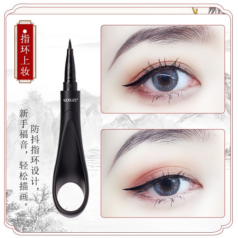 Bút Kẻ Mắt Wodwod Xỏ Ngón Chống Thấm Nước Không Nhòe Cho Người Mới Bắt Đầu