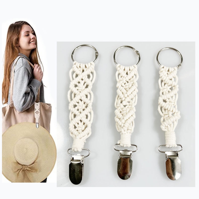 Giá Đỡ Mũ Mojito Bằng Dây Thừng Cotton Bện Kẹp Nón Hành Lý Du Lịch