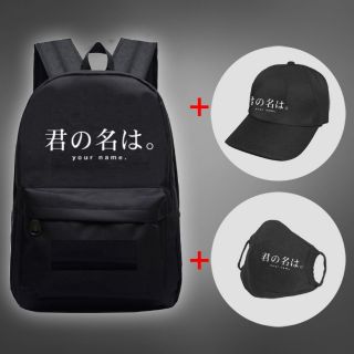 Combo: 1 Nón, 1 Balo, 1 Khẩu Trang Fan Your Name ( Tên Cậu Là Gì?)