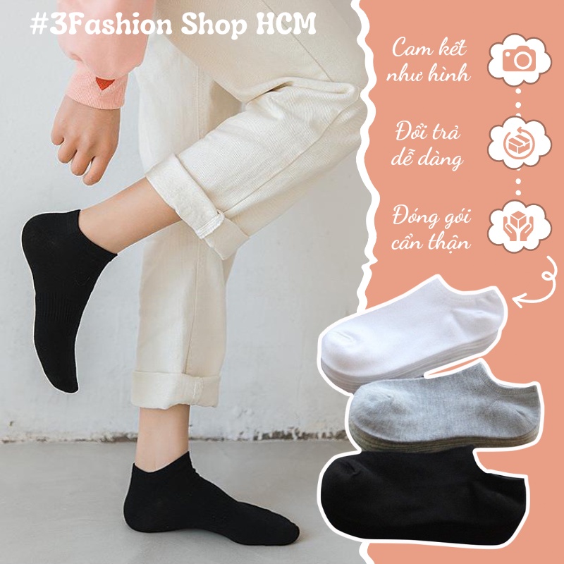 Combo 2 Đôi Vớ Cổ Ngắn Unisex Cotton Co Giãn Hút Mồ Hôi, Khử Mùi Êm Phù Hợp Mọi Loại Giày - 1006W