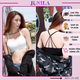 Áo bra nữ tập yoga cotton dây chéo nâng ngực cao cấp AL72