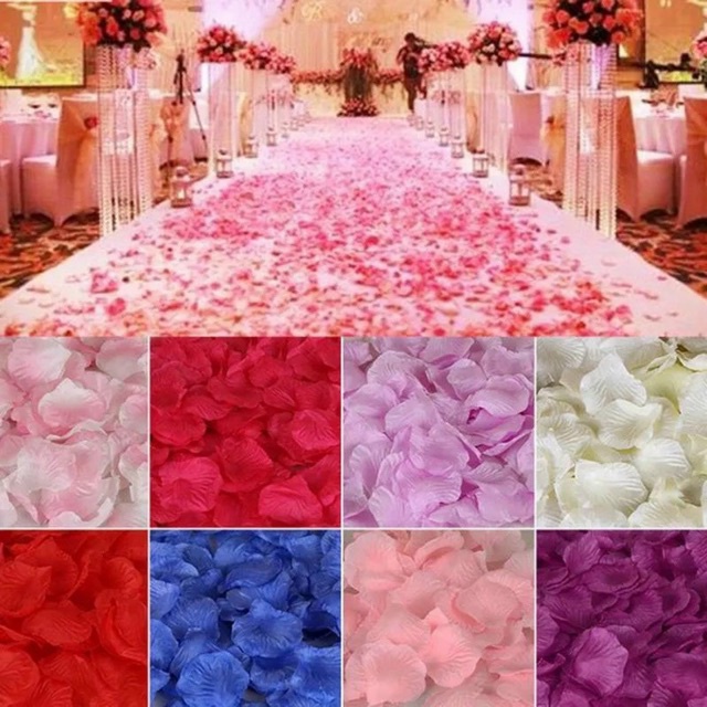 [Sỉ 1.8k] Set 100 cánh hoa hồng trang trí  bàn tiệc, phòng cưới, tỏ tình, đính hôn...