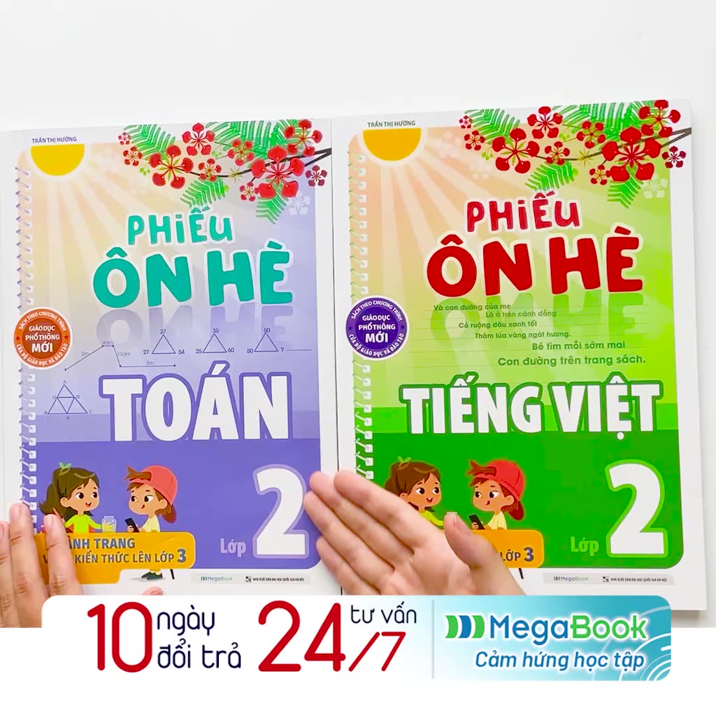 Sách Combo Phiếu ôn hè Toán và Tiếng Việt Lớp 2 | BigBuy360 - bigbuy360.vn
