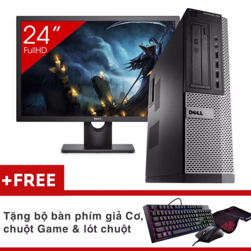 Combo Máy tính để bàn DELL OPTIPLEX 390 DT + Màn hình Dell 24inch Full HD (Core i7 2600, Ram 8GB, HDD 500GB) + Quà Tặng | BigBuy360 - bigbuy360.vn