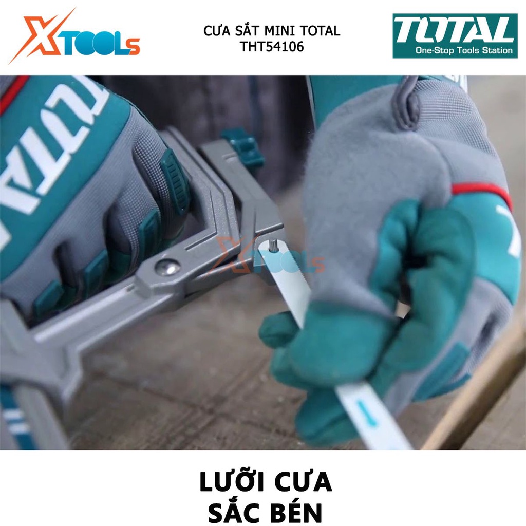 Cưa cắt sắt TOTAL THT54106 | cưa cắt sắt cầm tay kích thước 300mm, trọng lượng 300g cưa, cắt các loại gỗ, sắt, nhôm, ống