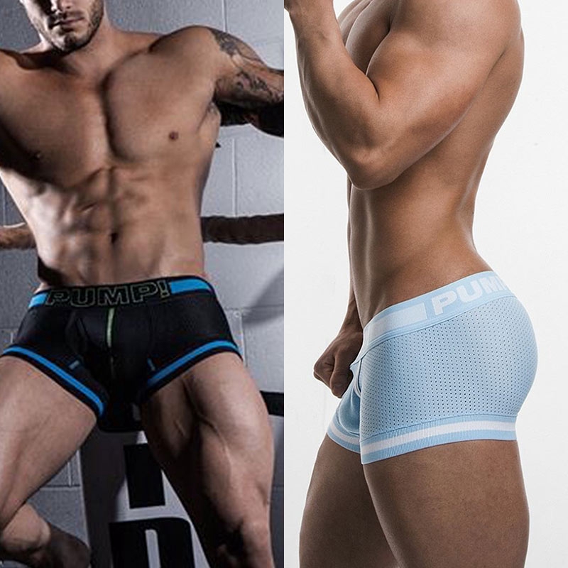 Quần Lót Boxer Nam Dạng Lưới Thoáng Khí Màu Trắng Đen H499