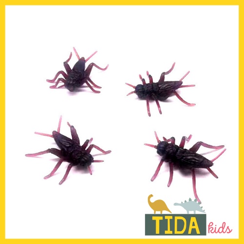 Combo 10 Dế Mèn Giả ⚡ Hot Trend ⚡ Đồ Chơi Côn Trùng Giả Bằng Nhựa, Trang Trí Halloween, Đồ Chơi Giải Trí TiDa Kid Shop