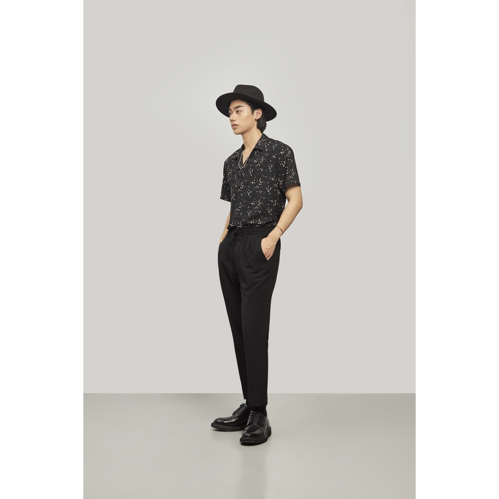 Áo sơ mi ngắn tay nam họa tiết mềm mịn HIGHWAY MENSWEAR Light Dots Cuban Shirt