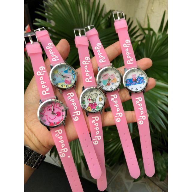 Đồng hồ đeo tay trẻ em Elsa/ Peppa Pig/ Doremon/ Hellokitty