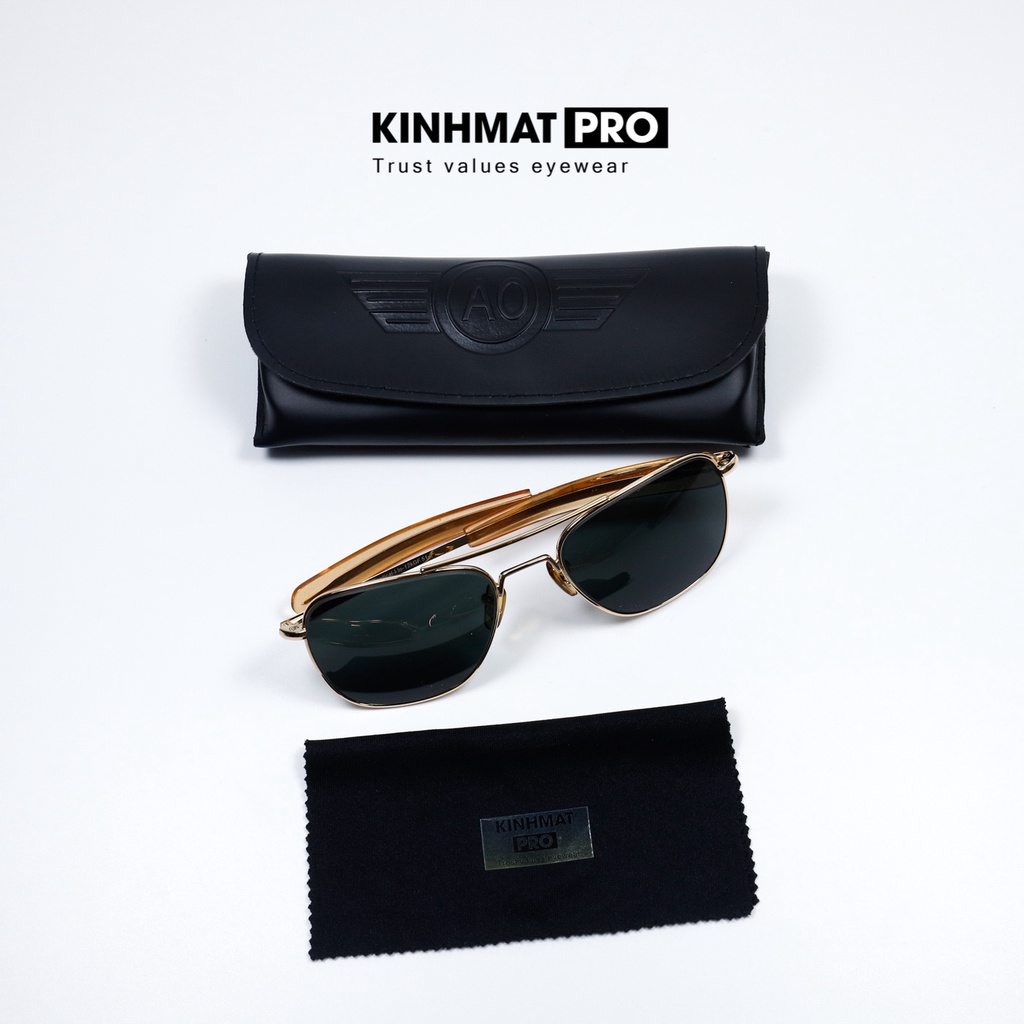 Kính cơn chữ nhỏ AO tròng thủy tinh 12KGF.51- 2 cao cấp Kính mắt Pro