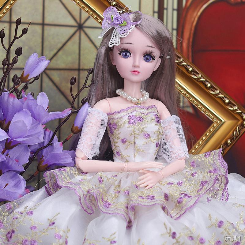 ✴♙☃Bộ đồ chơi búp bê Barbie Yitian ngoại cỡ 60 cm cô gái công chúa Doll Dress Up Toy Box