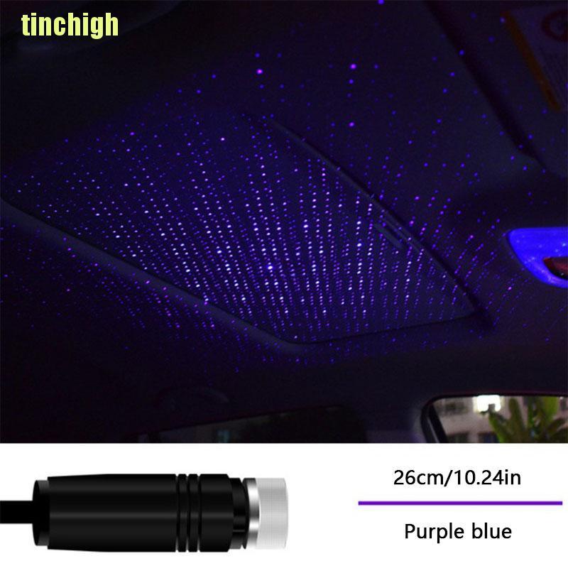 Đèn Led Gắn Trần Xe Hơi Họa Tiết Bầu Trời Đầy Sao Sạc USB Tiện Dụng