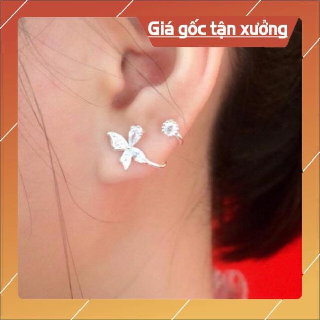 bông tai bạc đẹp thiết kế ôm vành tai!