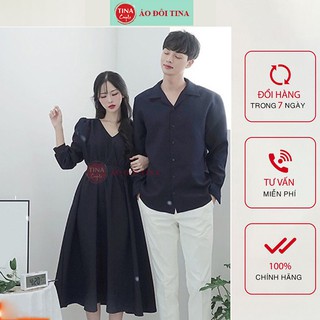 SET ĐỒ ĐÔI NAM NỮ ĐẸP COUPLE TINA SET ĐỒ CẶP NAM NỮ ĐẸP CỔ TIM TAY DÀI THEO PHONG CÁCH HÀN QUỐC SIÊU XINH