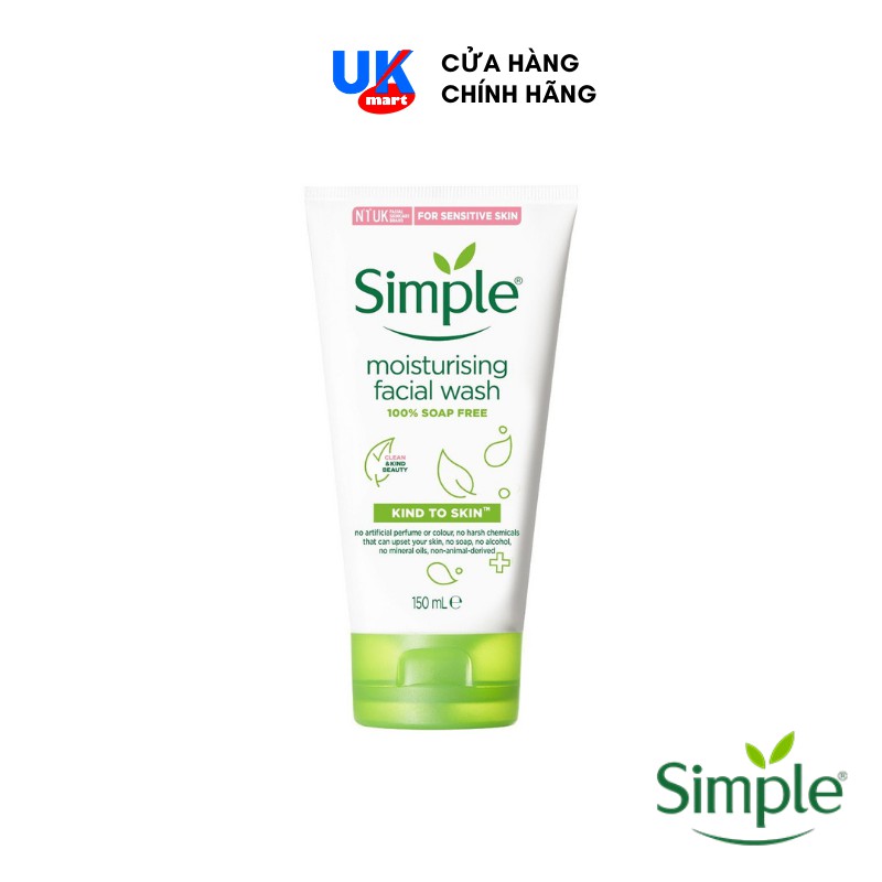 Sữa Rửa Mặt Dưỡng Ẩm Simple Kind To Skin Moisturising Facial Wash 150ml