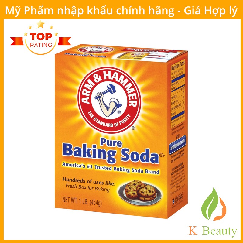 Bột Baking Soda Arm & Harmer -  Baking Soda làm trắng răng, làm bánh, tẩy tế bào chết, tẩy rửa 454g - Nhập Khẩu Mỹ